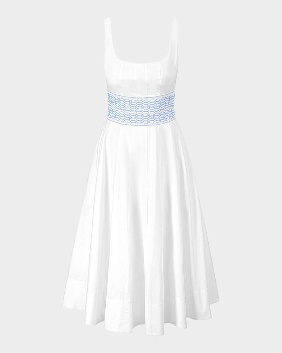 Rig Embroidered Cotton Midi Dress